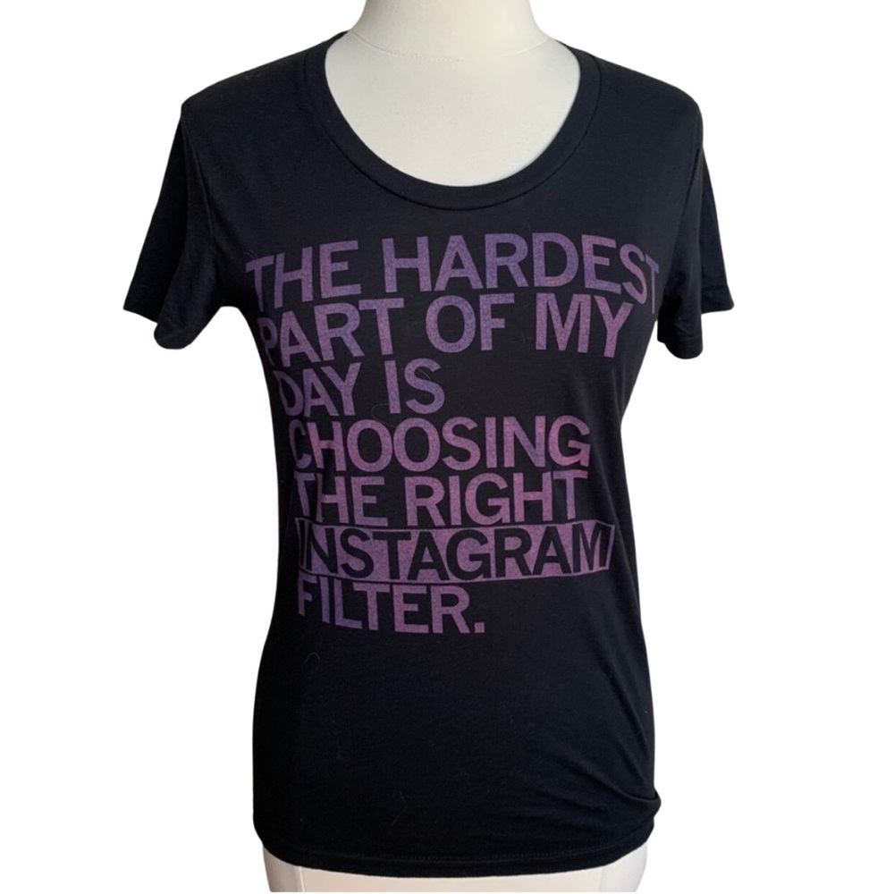 RAYGUN Black Graphic Tee Large Instagram Filter